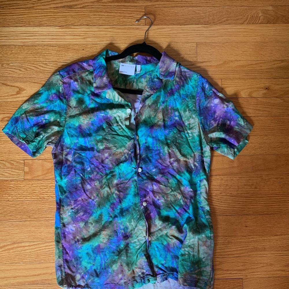ASOS tie dye button up